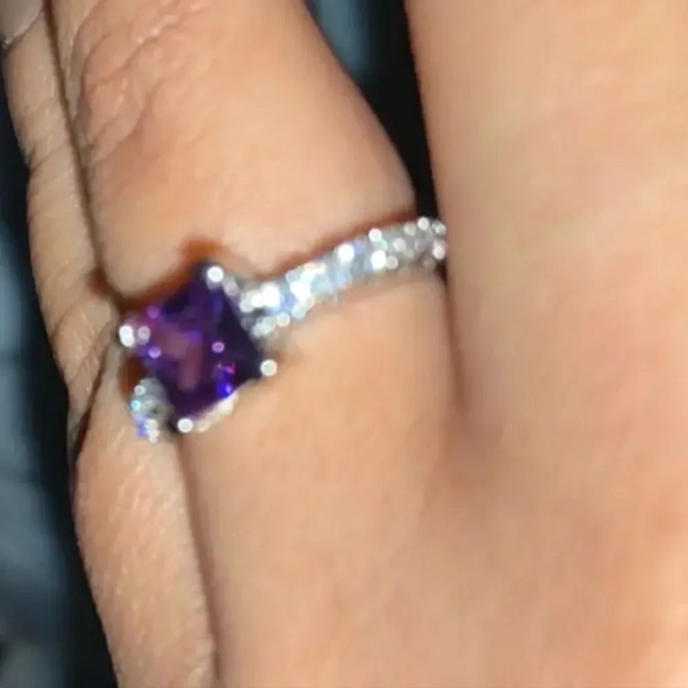 Elegant Unisex Zircon promise ring sz 7